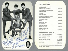 (B14)   Autogrammkarte Beatles