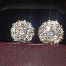 Diamant cluster ohrstecker - cluster,