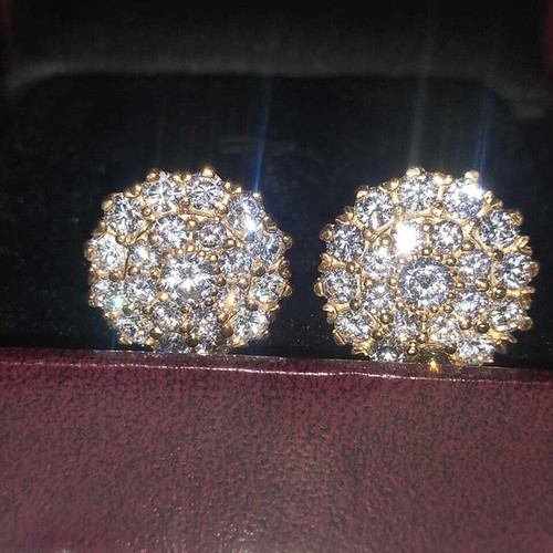 Diamant cluster ohrstecker - cluster,