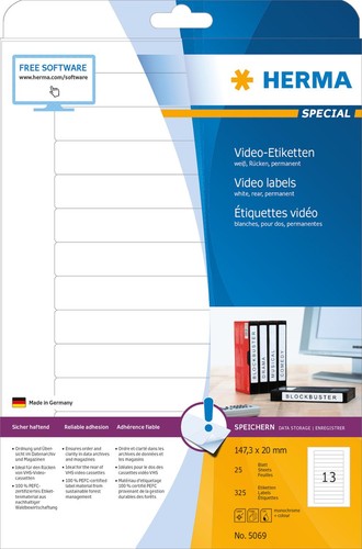 Video etiketten weiß - video-etiketten,