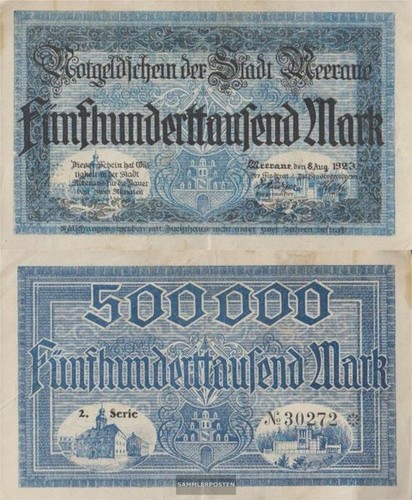 Meerane inflationsgeld stadt - meerane,