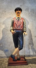 Golfer lebensgroß ca. 1,9m Skulptur Dekofigur Outfit Jahrhundertwende Golfclub