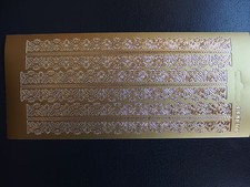 Konturensticker - Sticker für Kartengestaltung - Breite Borte silber / gold 