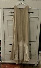 Hochwertiges Leinen Maxikleid Vokuhila Asymmetrisch Chintamani