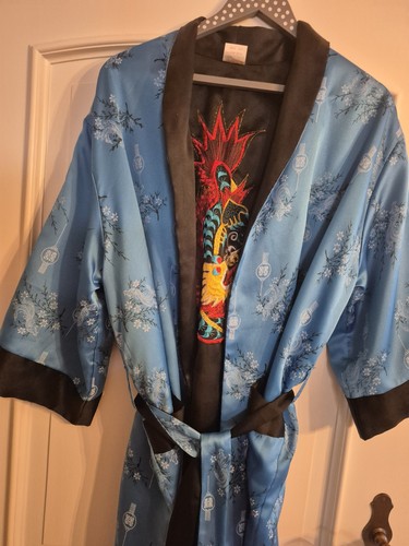 Damen kimono blau robe - damen,