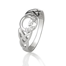 Keltischer Claddagh Ring aus