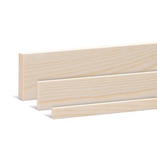 Rechteckleiste Massivholz Kiefer roh 90 cm | Glattkantbrett Holzleiste DIY