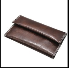 Tabaktasche Angelo Leder braun, Tabakbeutel Drehertasche Feinschnittbeutel Tabak