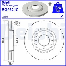 Brake Disc Delphi BG9621C