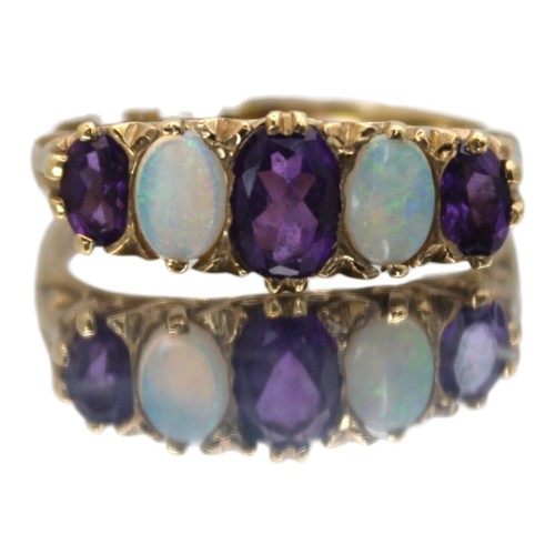Gold amethyst opal ring gelb - ring,