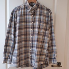Crewfield Herren Langarm Hemd Flanell | Größe 41/42 L | Tartan Karo | gut