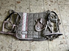 Eskadron Schabracken Set Chocochip / Braun Rosa plus Halter und Strick 