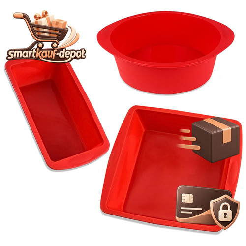 Silikon backformen set - silikon, 3