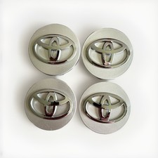4x 62mm für Toyota Abdeckung Nabendeckel Silber