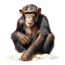 8x sticker chimpanzee car