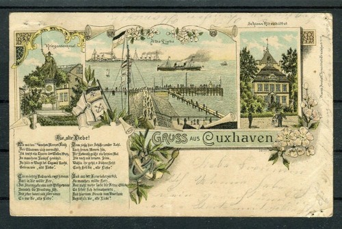 Litho gruss aus cuxhaven - cuxhaven,