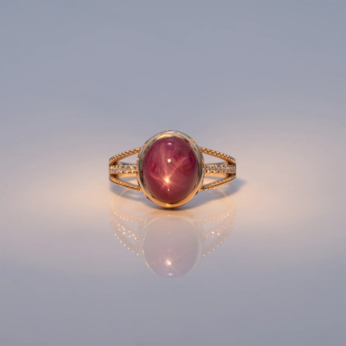 Stern rubin cabochon - 7,8,