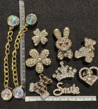10 Stck. Gold Schuh Charms Set