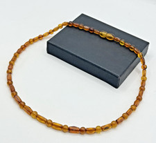 Vintage Bernsteinkette – echte Naturbernstein Perlen – Honig/Cognac – Unikat