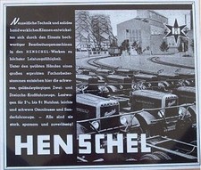 Altes Reklame Blechschild Oldtimer LKW Henschel 33 x 40 cm