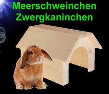 Nager 🐹🐇 HOLZ ZWERGKANINCHEN MEERSCHWEINCHEN HAUS  Zubehör Nest Kaninchen