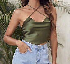Zara Crop Sexy Top Halsband 34 36 38 S M Volant Rüschen Blogger Boho Bauchfrei