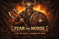 Fahne Flagge Wikinger Fear the