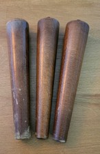 3 alte Holz Tisch o Schrankbeine 60er Jahre Länge: ca. 18 cm. Konisch
