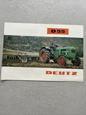 Original Prospekt Deutz D55 Traktor Schlepper Fendt Schlüter Eicher Lanz 8 Seit.