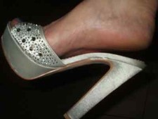 Sexy GOGO Table Dance High Heels Zoccoli Pantoletten Sandaletten Mules 37 TOP