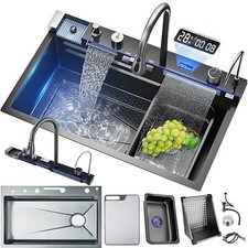 Küchenspüle Edelstahl LED