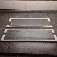 2 Stück Glasplatte Einlegeboden Glasboden für Miele Kühlschrank 47,5 x 15 cm