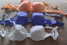 3 er Pack Push up BH, 85 a, weiß, orange, blau, Petite Fleur, so gut wie neu