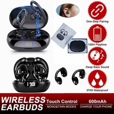 Bluetooth 5.4 Kopfhörer In Ear Ohrbügel Kabellos TWS Sportkopfhörer mit Mikrofon