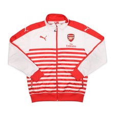Puma Arsenal Trainingsjacke Trackjacket Weiß Rot Fußball