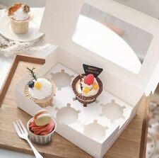 Cupcake Box, Transparenter Fenster-Muffin-Tarte-Behälter Keksbox