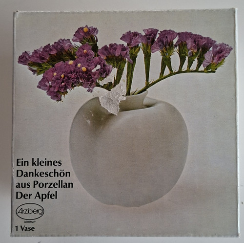 Weiße porzellan apfel vase - weiße,