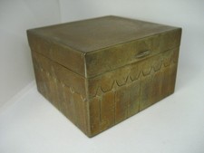 Alte Jugendstil Zigarettendose aus Messing