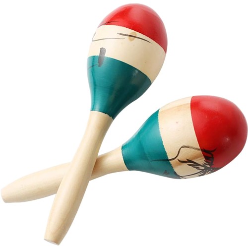 Holz maracas große bunte - holz,