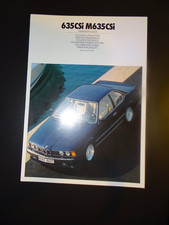 BMW Prospekt 635 CSi M635CSi v. 1/88