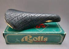 NOS NIB Selle San Marco Rolls Saddle / Black / 1991 / golden plated Rail