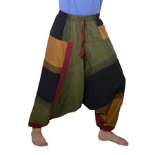Kunst und Magie Bunte Aladin Haremshose Unisex Hippie Pluderhose Goa