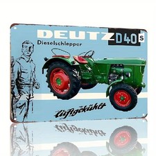 Blechschild deutz d40s traktor - deutz,