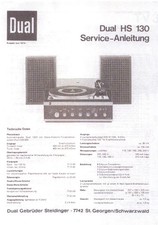 Dual HS 130 Service-Anleitung