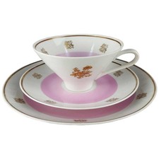 Kaffeegedeck Kaffeeset Komplett Goldrand 3tlg Lichte Porzellan