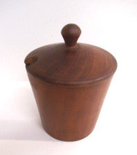 Vintage Sugattopf aus Holz mit