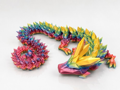 Gedruckter kristall drache - kristall,