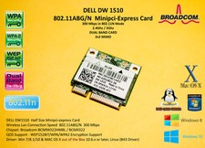 DELL DW1510 802.11ABG/N Broadcom BCM4322 BCM94322HM8L BCM94322 mPCIe Hackintosh