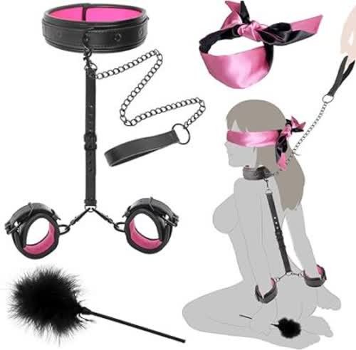 Pu bondageset fessel - pu,