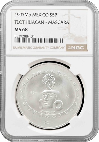 Mexiko pesos 1997 ngc - 5, mo,